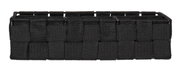 Schwarzer Badorganizer Adria klein, seitliche Perspektive, geflochtenes Design