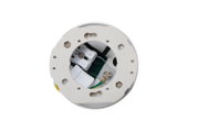 Rückansicht eines LED-Spotkopfes mit sichtbaren elektrischen Anschlüssen und Schrauben.