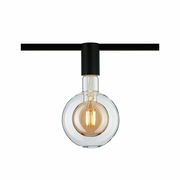 Deckenfassung mit klarer Glühbirne, seitliche Perspektive