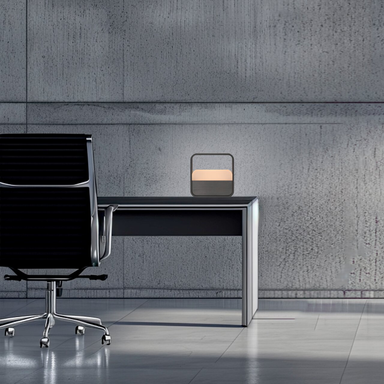 Moderne tafellamp PURE GoPaul van Neuhaus op een bureau, zijaanzicht