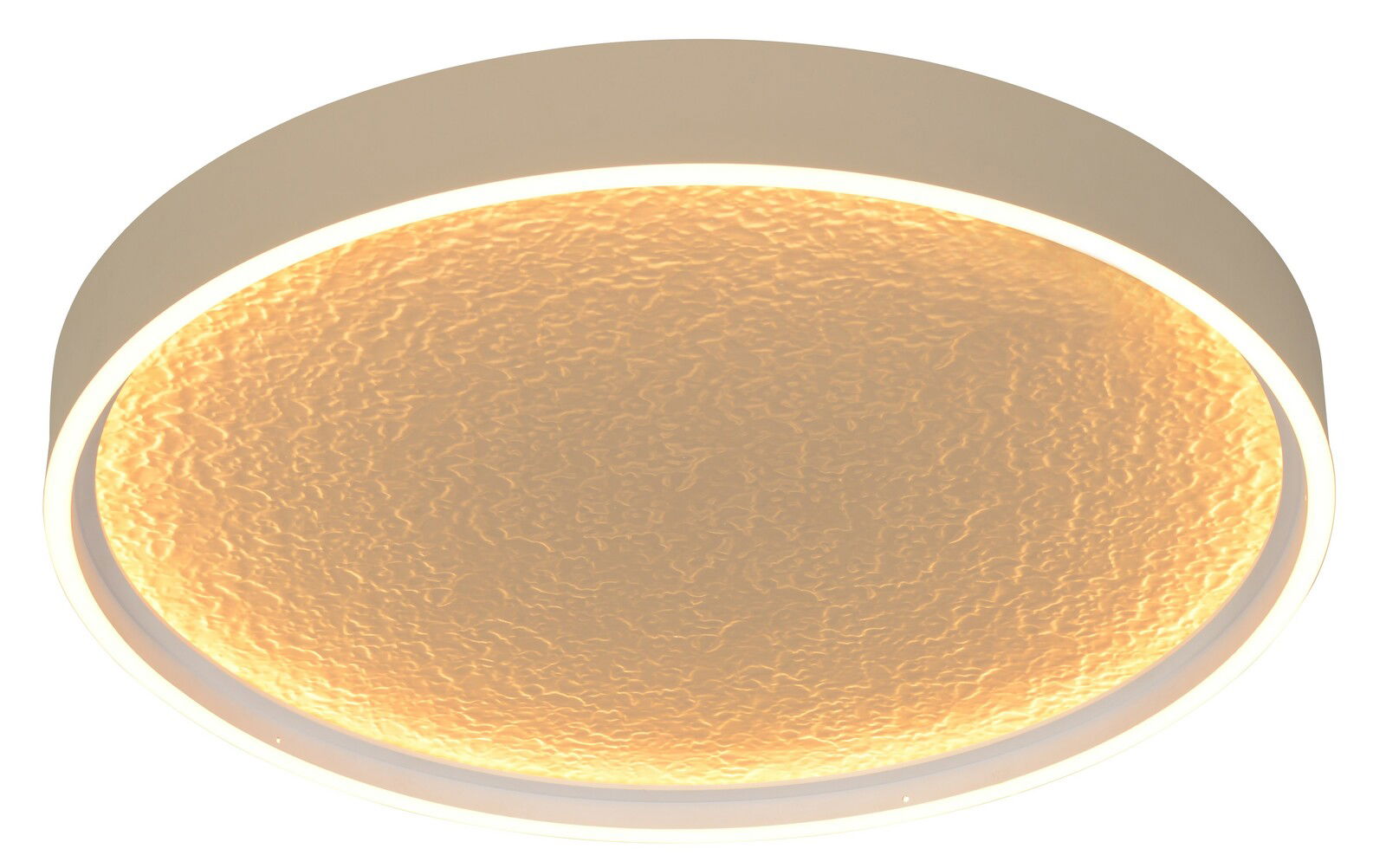 Geeti LED-Deckenleuchte BORMES Runde LED-Deckenleuchte mit warmem Licht, seitliche Perspektive