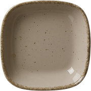 Graue Dipschale Casa 9cm von oben, mit gesprenkeltem Design und abgerundeten Ecken.