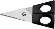 Schwarze Kräuterschere mit 13 cm Länge, seitliche Ansicht