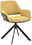 Novel Sessel VENLO Moderner gelber Sessel mit schwarzem Gestell, seitliche Perspektive