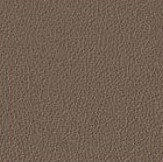 Nahaufnahme der braunen Lederstruktur eines runden Hockers