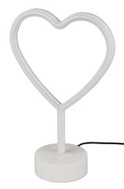 LED-Tischleuchte in Herzform, seitliche Perspektive