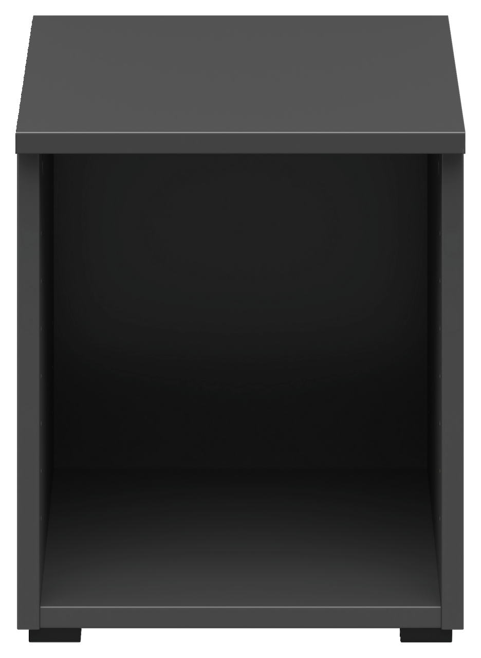 Carryhome Regalaufsatz MULTISTAURAUM Schwarzer Regalaufsatz aus Metall, frontal betrachtet