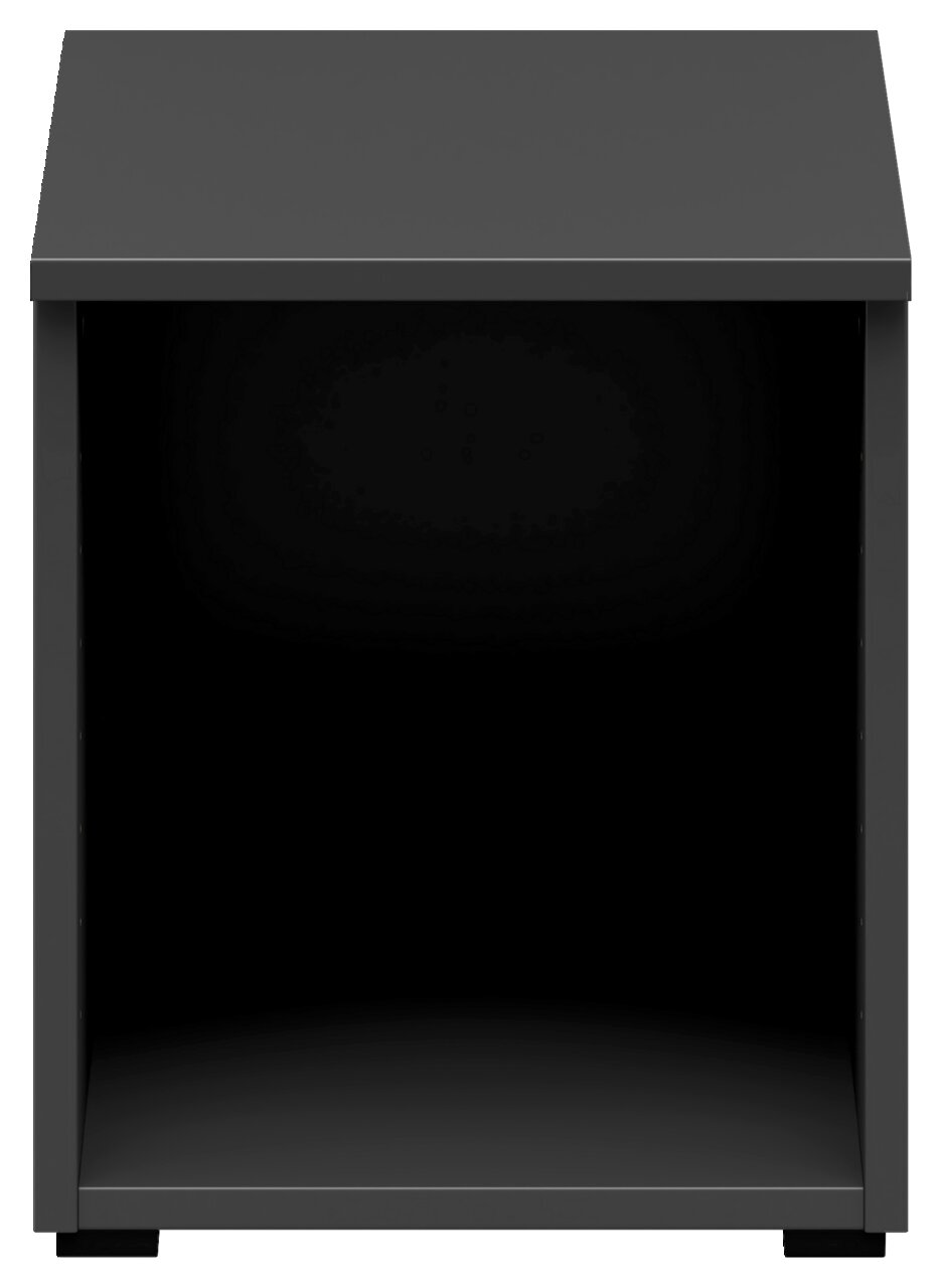 Carryhome Regalaufsatz MULTISTAURAUM Schwarzer Regalaufsatz aus Metall, frontal betrachtet