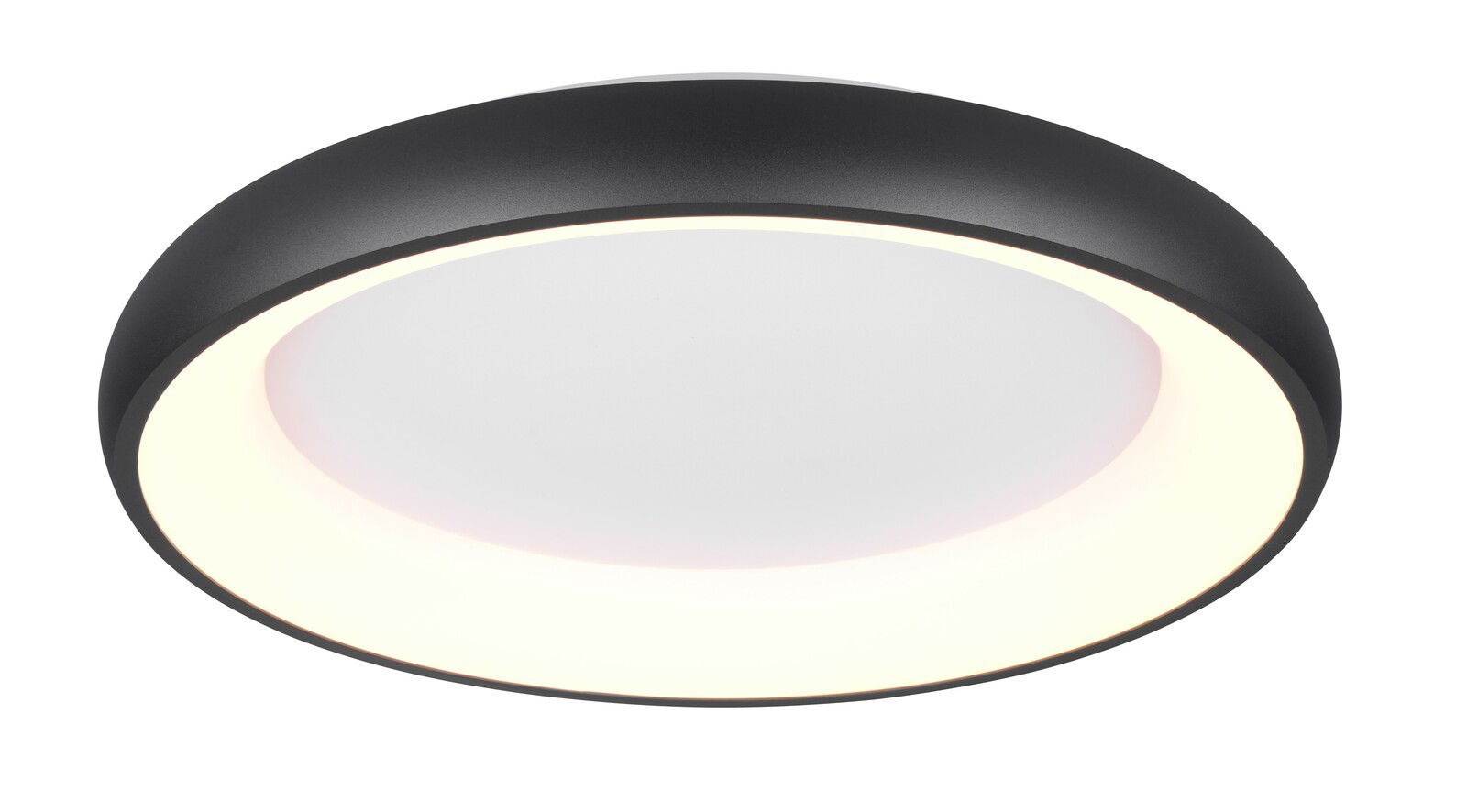 Moderne Deckenleuchte Cardona in Schwarz mit seitlicher Perspektive