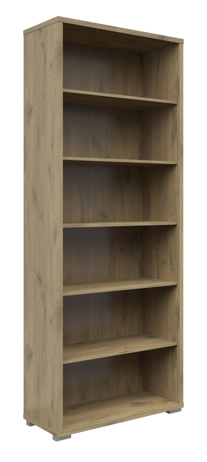 Voleo Aktenregal CONNECT Holz-Aktenregal mit sechs offenen Fächern, seitliche Perspektive