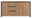 Frontale Ansicht eines modernen Sideboards aus Holz mit schwarzem Rahmen und mehreren Schubladen und Türen.