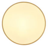 Runde Deckenleuchte TIBEY in Draufsicht mit warmem Licht und schmalem Rahmen.