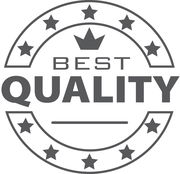 Best Quality Siegel mit Sternen und Krone, Vorderansicht