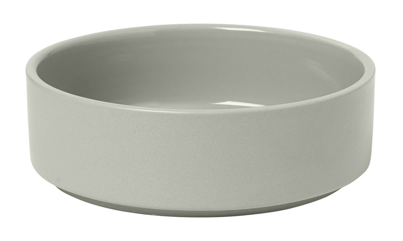 Graue Schale PILAR in der Größe S, seitliche Perspektive