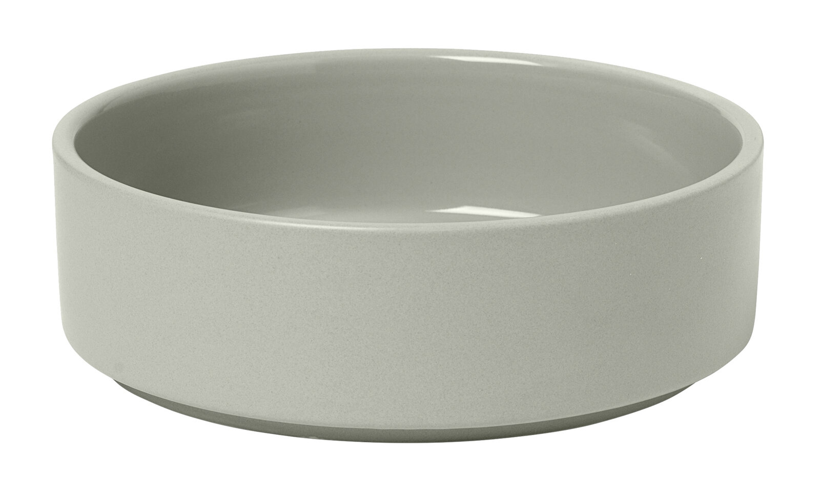 Graue Schale PILAR in der Größe S, seitliche Perspektive