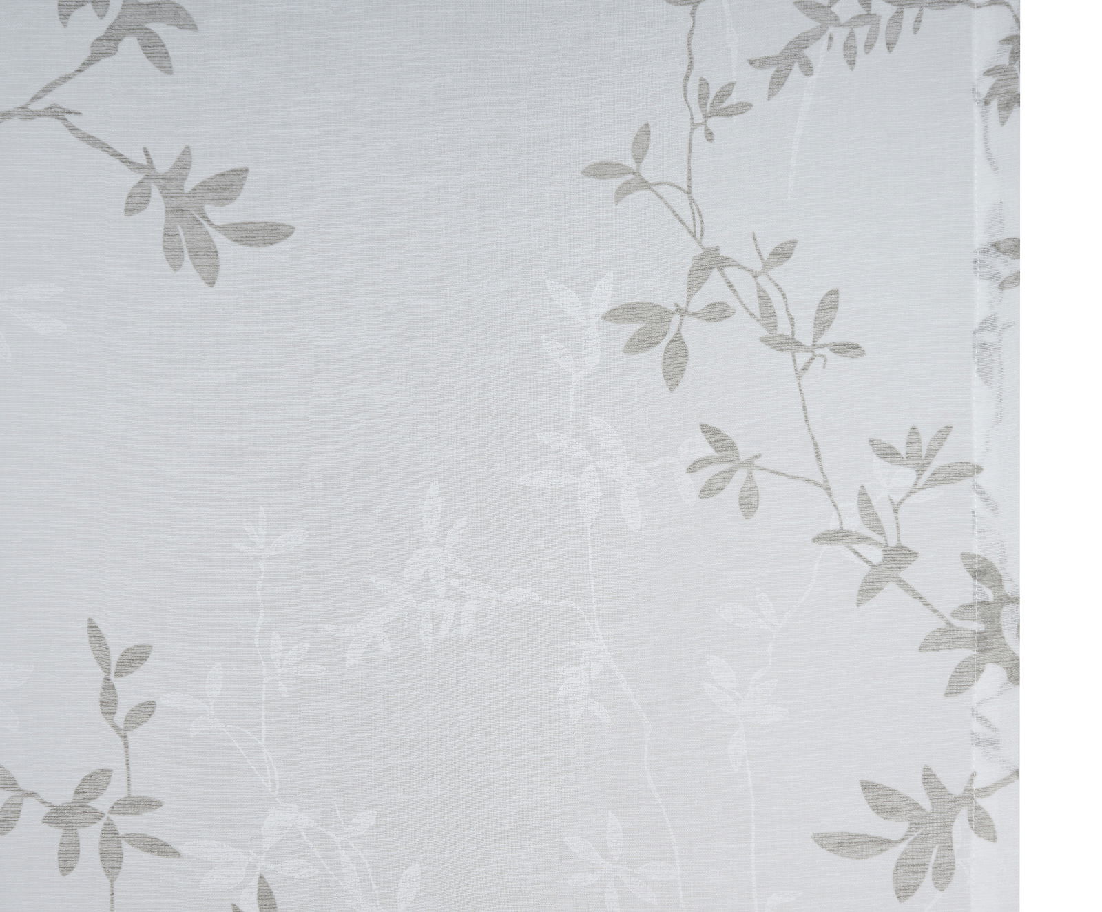 Schiebevorhang mit dezentem Blattmuster in Nahaufnahme