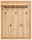 Holz-Wandpaneel mit Haken und Ablage, Frontalansicht