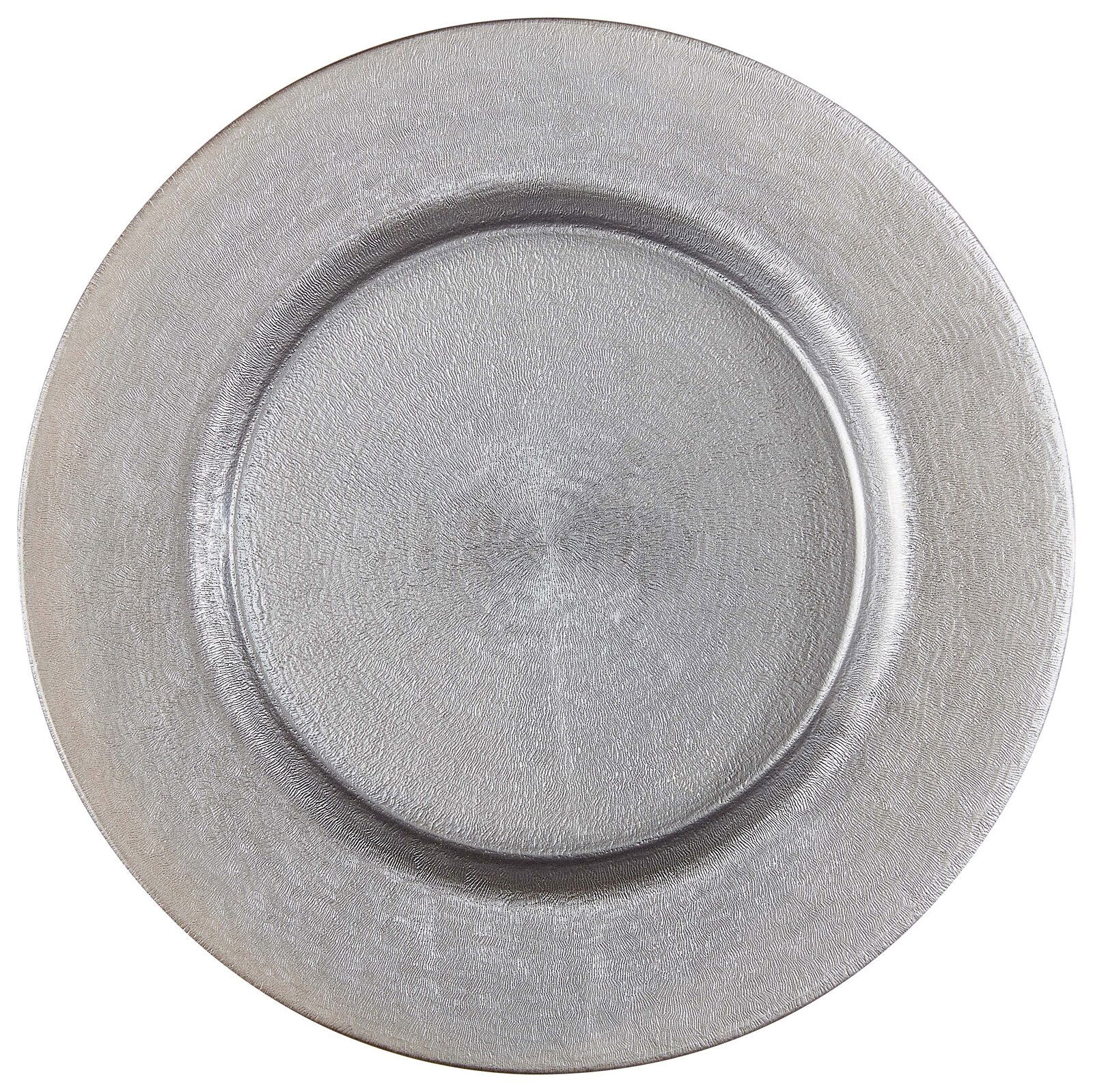 Grauer Platzteller aus der Serie Action, Draufsicht