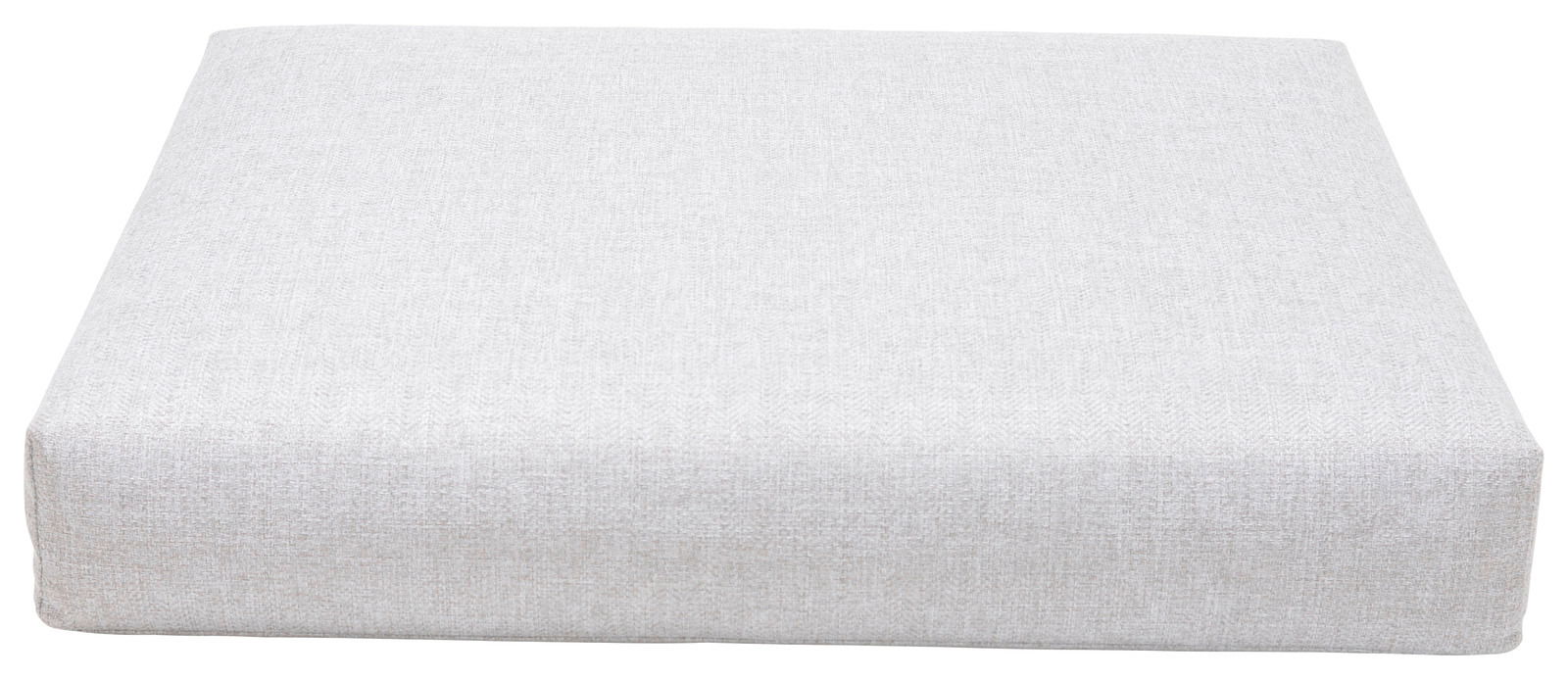 Beige Sitzkissen in rechteckiger Form, Vorderansicht