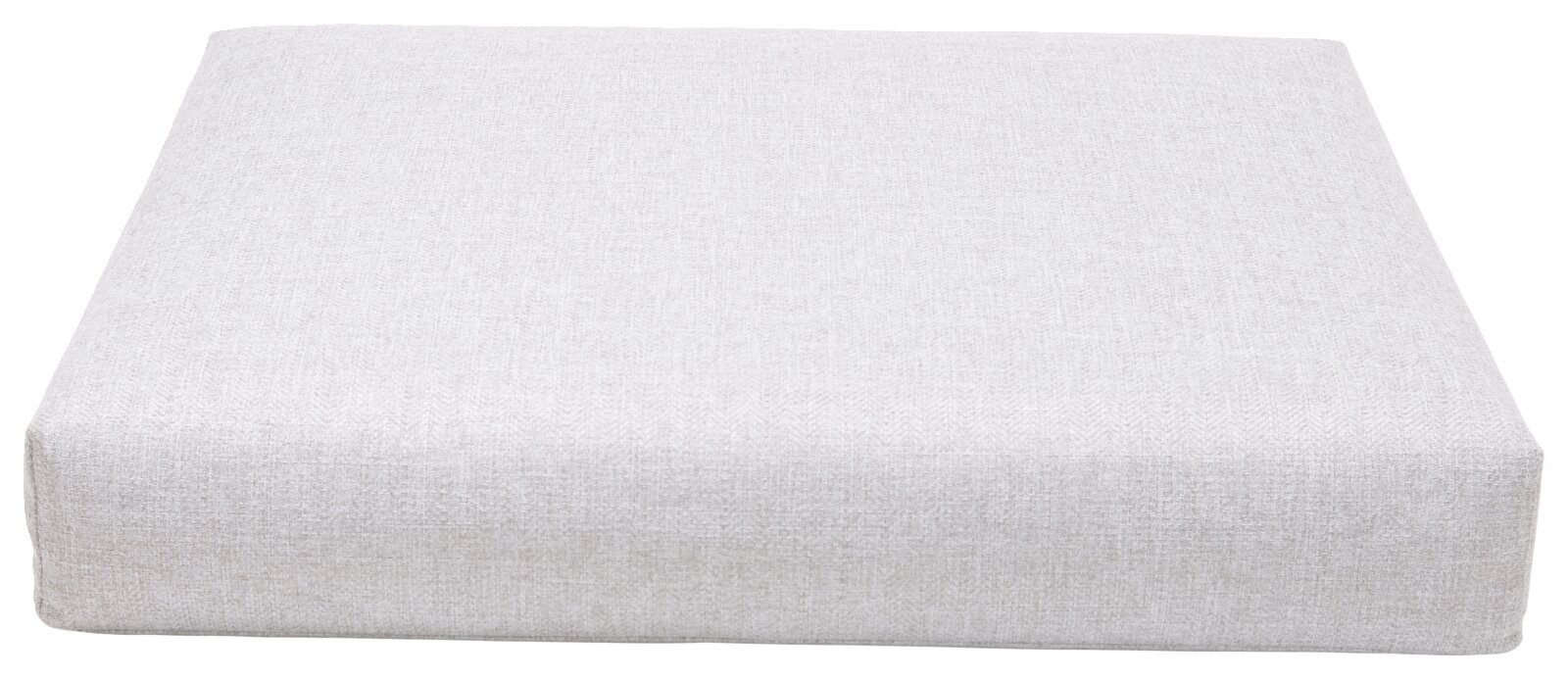 Beige Sitzkissen in rechteckiger Form, Vorderansicht
