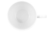 Weiße Kaffeetasse von oben mit Henkel rechts, Modell AMINA von Seltmann Weiden, 0,25 l