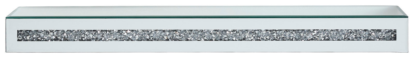 Wandboard mit glatter Oberfläche und dekorativem Streifen aus glitzernden Elementen, Frontalansicht