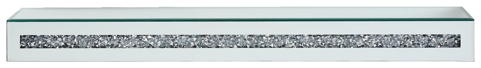 Wandboard mit glatter Oberfläche und dekorativem Streifen aus glitzernden Elementen, Frontalansicht