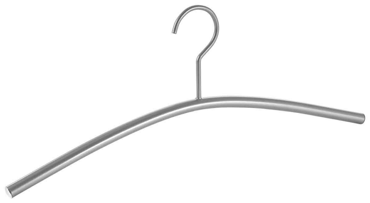 Metall-Kleiderbügel in seitlicher Perspektive