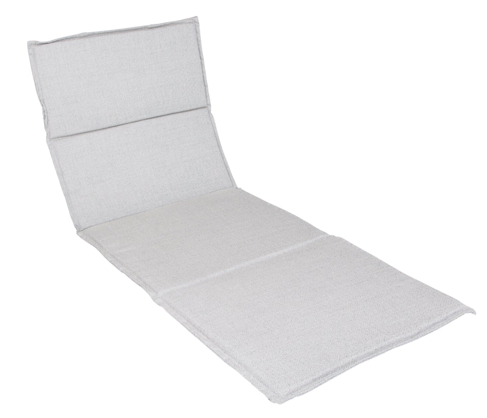 Stern Auflage ROBIN Graues, gepolstertes Auflagekissen für Liegestühle, seitliche Perspektive
