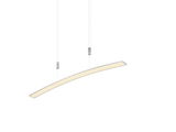 Moderne LED-Pendelleuchte NEW LOIRE in gebogener Form, seitliche Perspektive