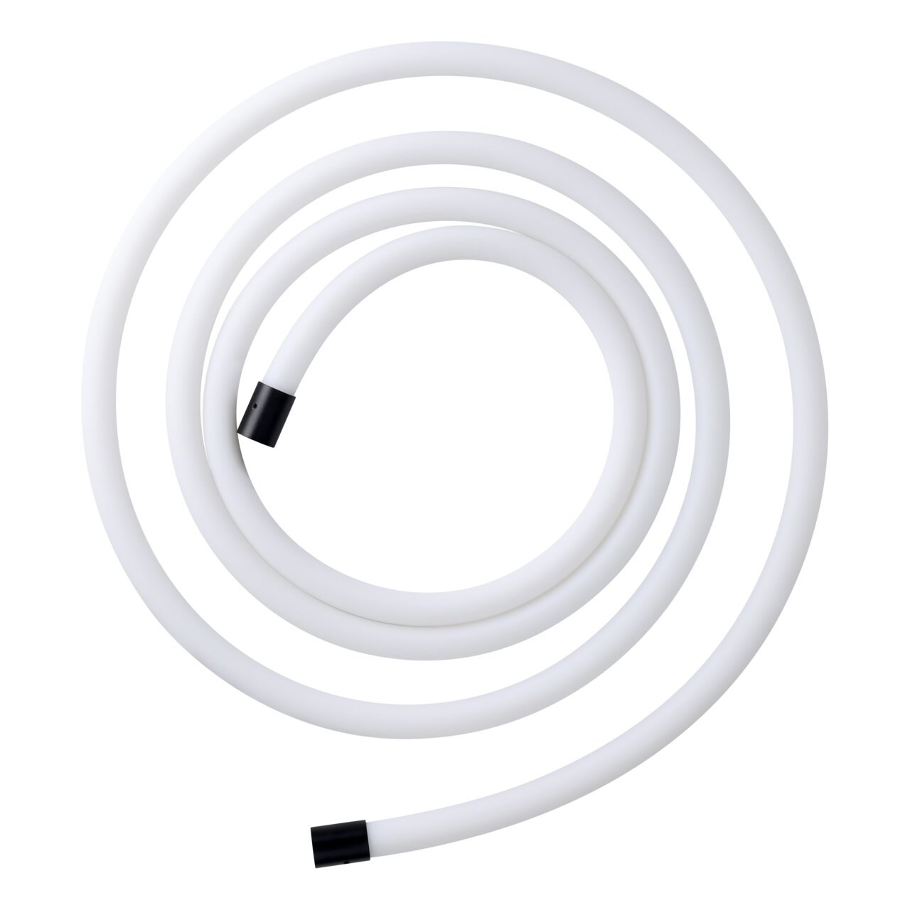 LED-Lichtschlauch in Spiralform von oben betrachtet