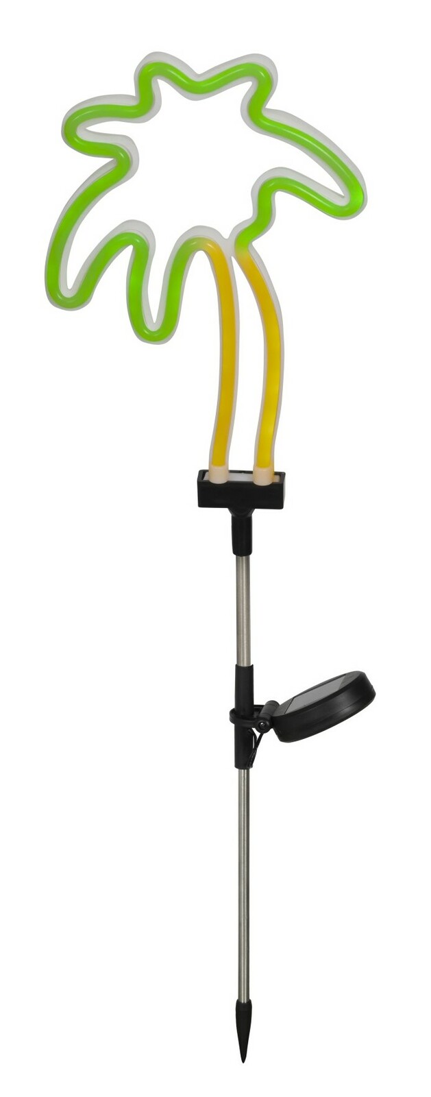 Lumineo Solar Stabbeleuchtung Solarbetriebene Stabbeleuchtung in Form einer Palme, seitliche Ansicht