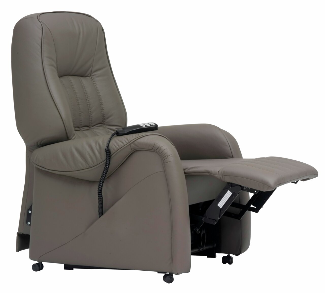 Himolla Fernsehsessel 9687 QUARTETT Bequemer brauner Fernsehsessel mit verstellbarer Fußstütze, seitlicher Perspektive