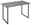 Amatio Loungetisch GIRONA Moderner Loungetisch mit rechteckiger Betonplatte und schwarzem Metallgestell, seitliche Perspektive