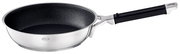 Bratpfanne 28cm Silence Pro aus Edelstahl mit Antihaftbeschichtung, seitliche Perspektive