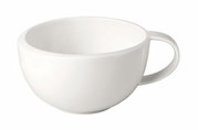 Weiße Kaffeetasse NewMoon 180ml, seitliche Perspektive