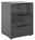 Novel Nachtkommode STYLE Moderne Nachtkommode in dunklem Grau mit drei Schubladen, seitliche Perspektive