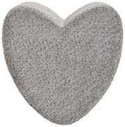 Herzförmiger Hocker XORA ANIKA in grauer Textur, Ansicht von oben