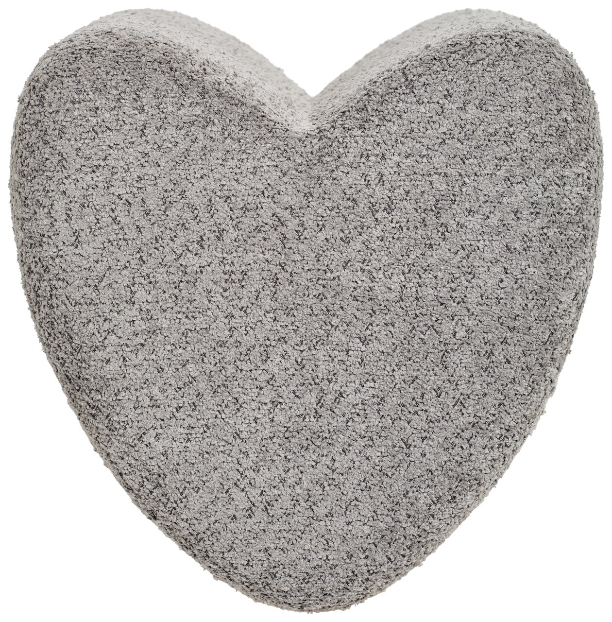 Herzförmiger Hocker XORA ANIKA in grauer Textur, Ansicht von oben