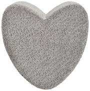 Herzförmiger Hocker XORA ANIKA in grauer Textur, Ansicht von oben