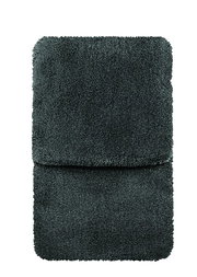 Zweiteiliges Badteppich-Set in dunklem Grau, Ansicht von oben
