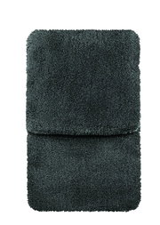 Zweiteiliges Badteppich-Set in dunklem Grau, Ansicht von oben
