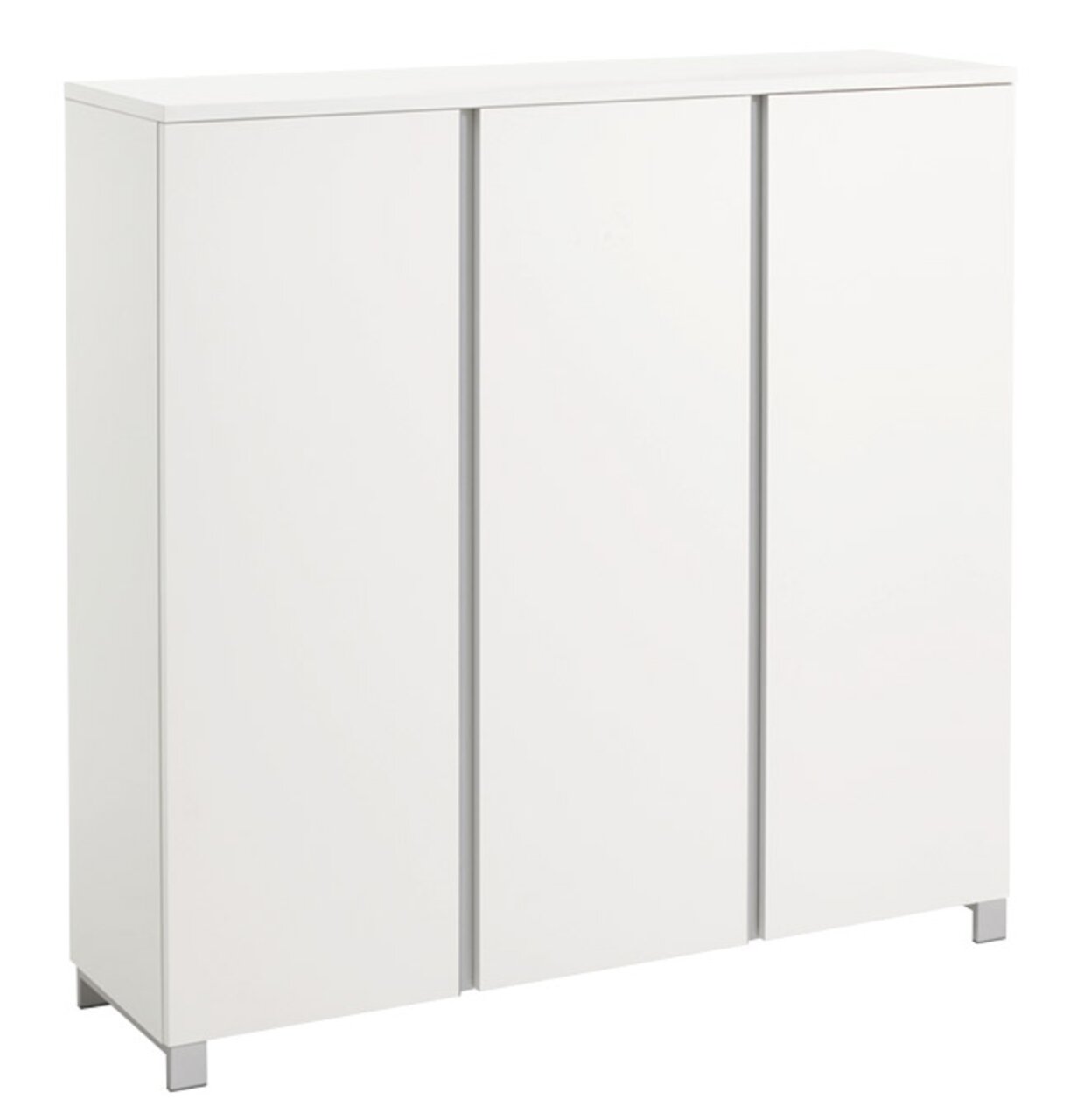 VOSS XL-Schuhschrank SALEA Weißer XL-Schuhschrank mit drei Türen, frontale Perspektive