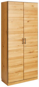 Holz-Aktenschrank mit zwei Türen, seitliche Perspektive