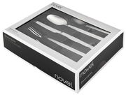 Besteckset für 6 Personen in einer eleganten Verpackung, Perspektive von schräg oben