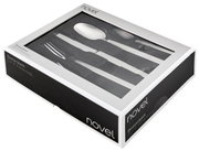 Besteckset für 6 Personen in einer eleganten Verpackung, Perspektive von schräg oben