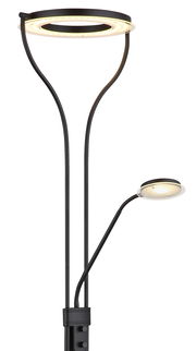 Moderner Deckenfluter Globo Lighting EBRO mit zwei Leuchtelementen, seitliche Perspektive