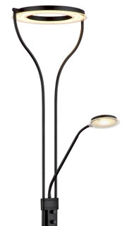 Moderner Deckenfluter Globo Lighting EBRO mit zwei Leuchtelementen, seitliche Perspektive