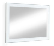 Moderner rechteckiger Spiegel mit schmalem Rahmen, seitliche Perspektive