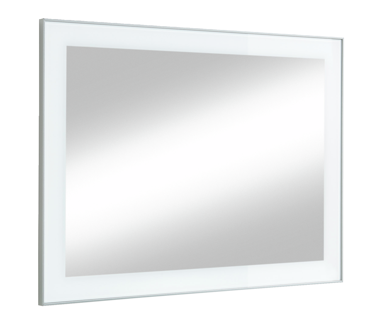 VOSS Spiegel SANTINA Moderner rechteckiger Spiegel mit schmalem Rahmen, seitliche Perspektive